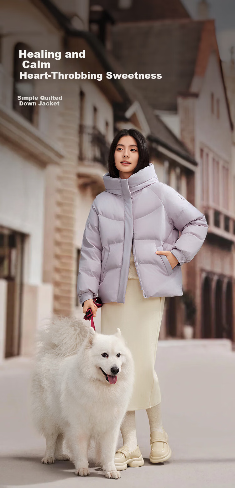 BOSIDENG Women's Winter Down Jacket Fashion Casual Thickened Hooded Coat B250245202 1