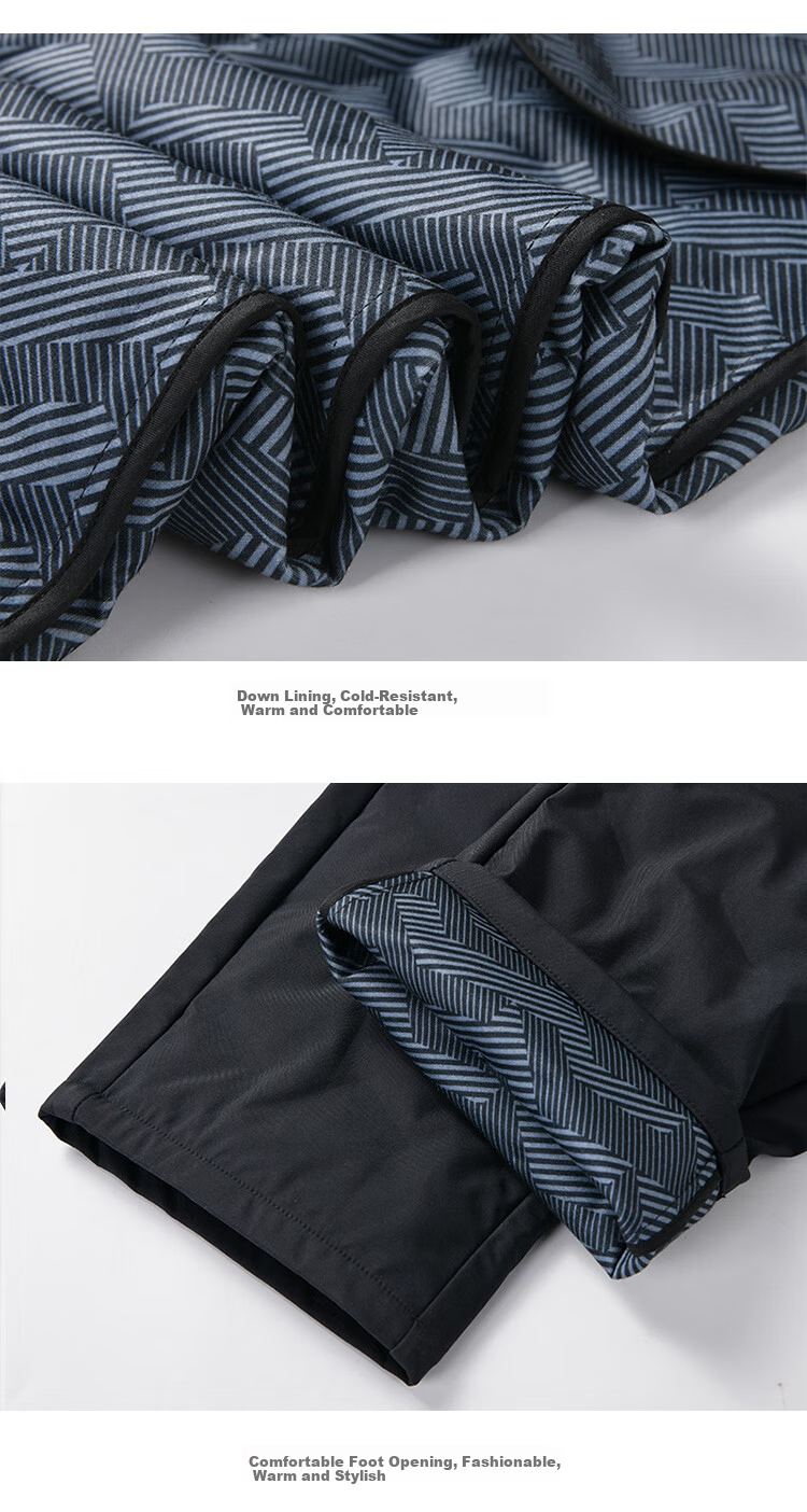 Snow Flying Men's Down Pants Autumn Winter New Fashion Casual Long 90% Down Warm Cold-Resistant Outdoor Trousers 16