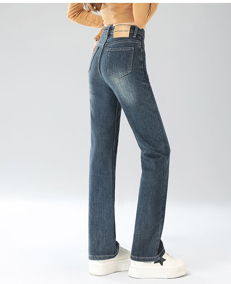Jeanswest Women's Summer Trendy Straight-Leg Stretch Slim Fit Blue-Grey Cigarette Pants 2XL 19