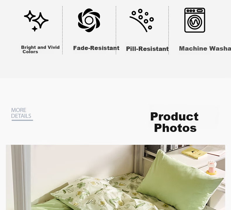 LOVO Luolai Life Sub-brand 60S Combed Cotton Satin Weave Three-Piece Fitted Sheet Set 150*215cm 6