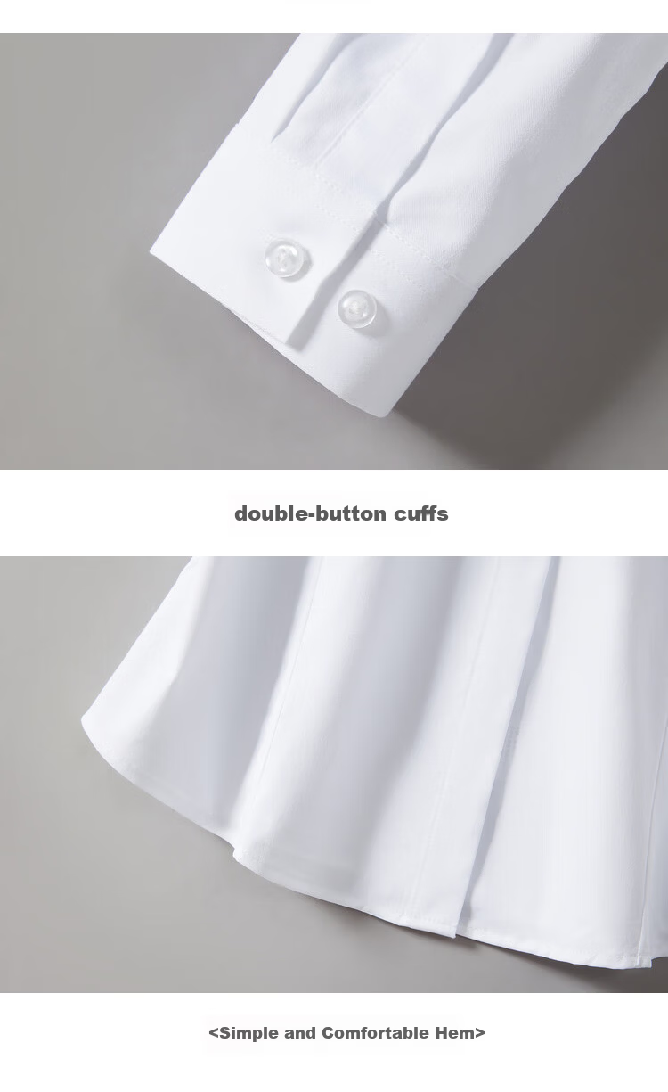 Miiow Women's Long Sleeve White V-Neck Shirt Professional Workwear Spring Summer 2026 Commuting Formal White Shirt Size 39 14