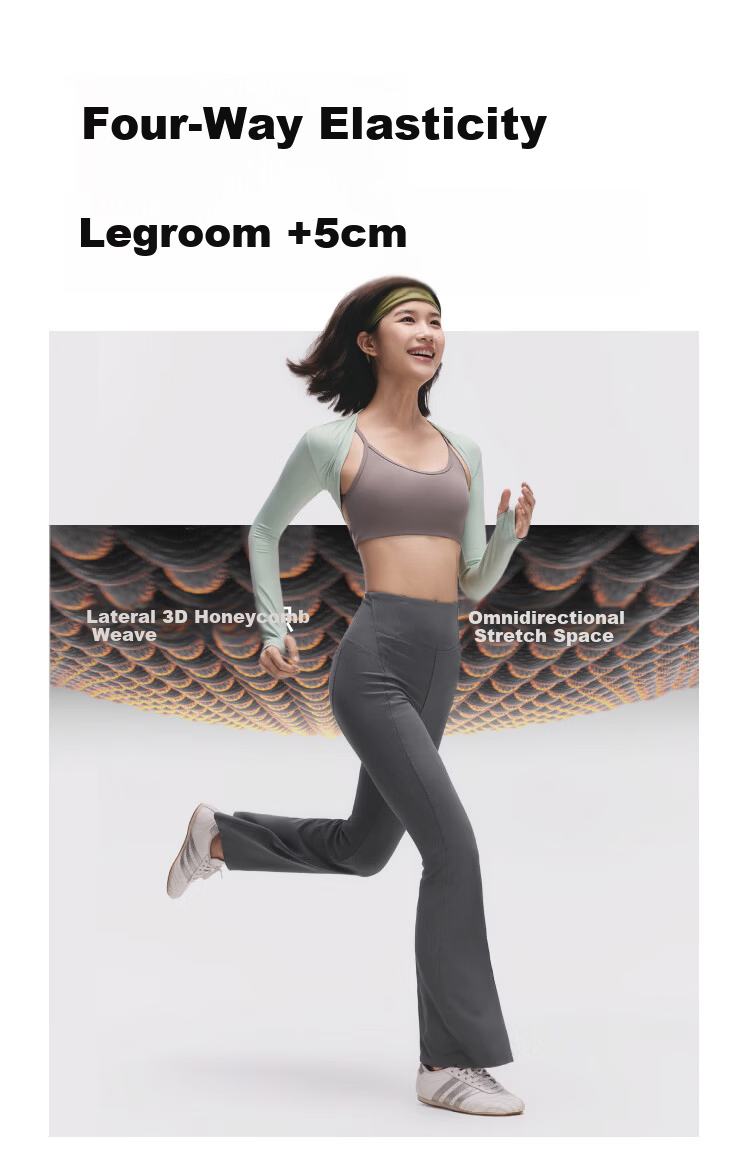 Banana Under High Elasticity High Warmth Flared Fleece-Lined Casual Slim Fit Pants for Women EL111 14