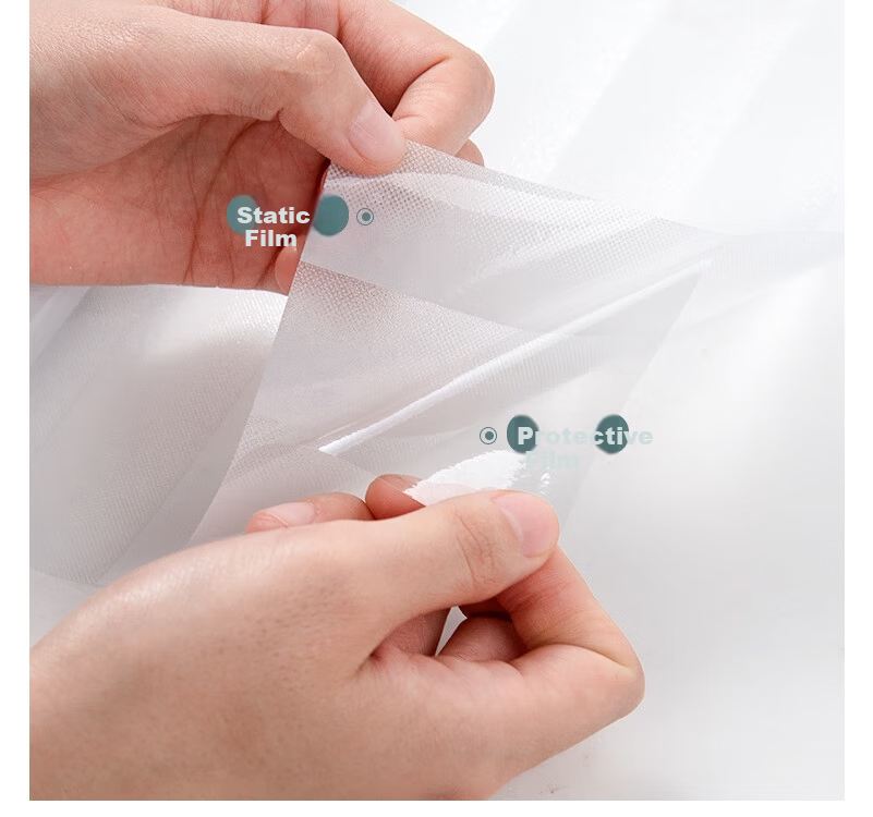 Fuju Bathroom Window Frosted Privacy Glass Film Translucent Opaque Louver Pattern 60x300cm 11