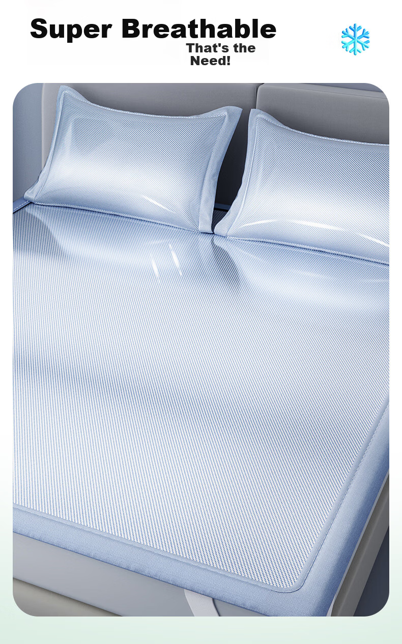 MUJI A-Class Summer Ice Silk Bed Sheet Single Piece Summer Cooling Silky Naked Sleep 1.5m Single Bed Sheet 200*230cm 11