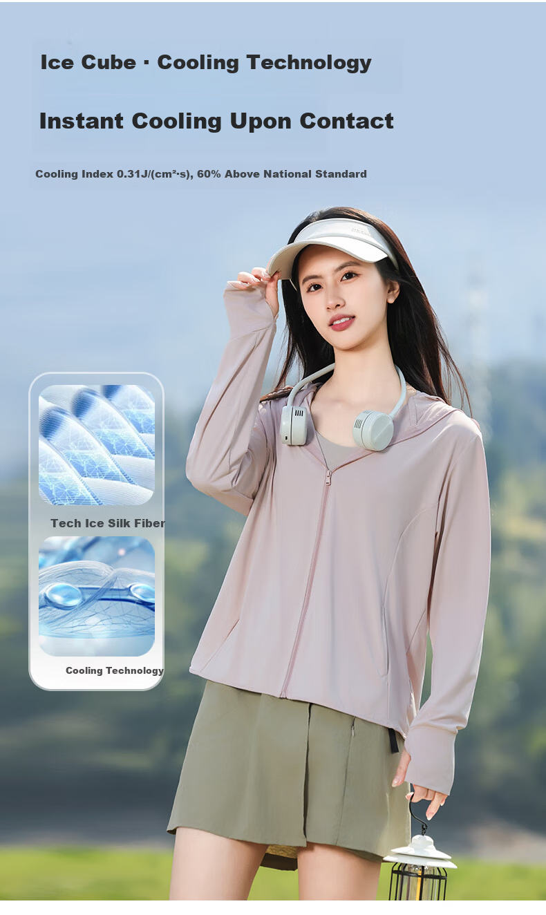 Combo Women's Summer Sunscreen Jacket New Outdoor Cycling Ice Silk Skin Jacket Lightweight Breathable UV Protection Sunproof Clothing 6
