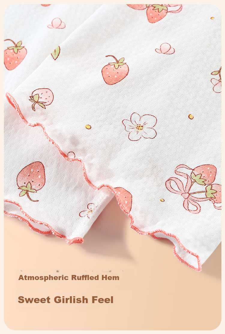 Cotton Girls' Nightgown 100% Pure Cotton Class A Big Kids Teen Summer Short Sleeve Sleepwear Homewear 10
