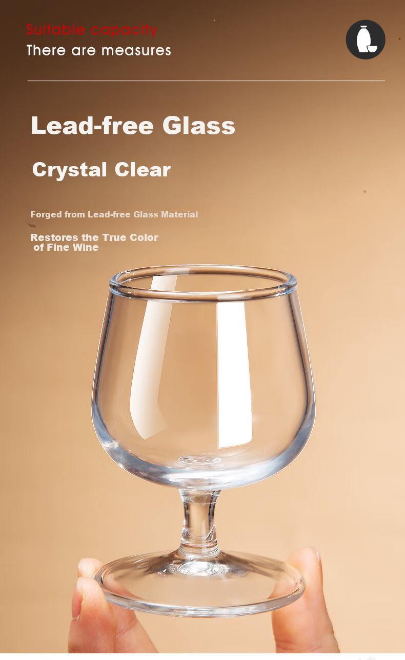Green Apple 95ml Thickened Crystal Glass Tasting Cups Set of 6 for Baijiu, Wine, and Brandy 5
