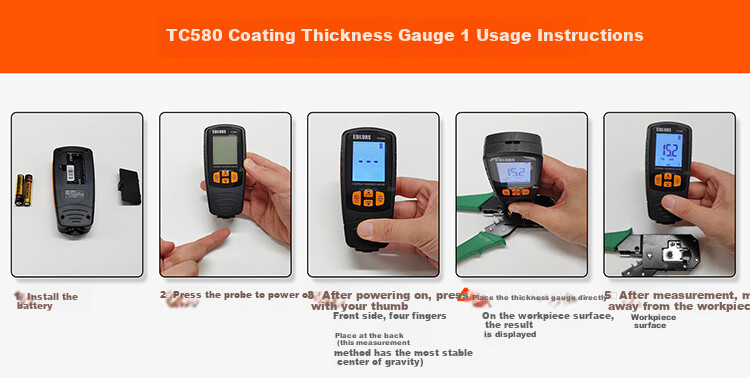 EDKORS Coating Thickness Gauge High-Precision Used Car Paint Thickness Meter Galvanized Layer Thickness Tester 7