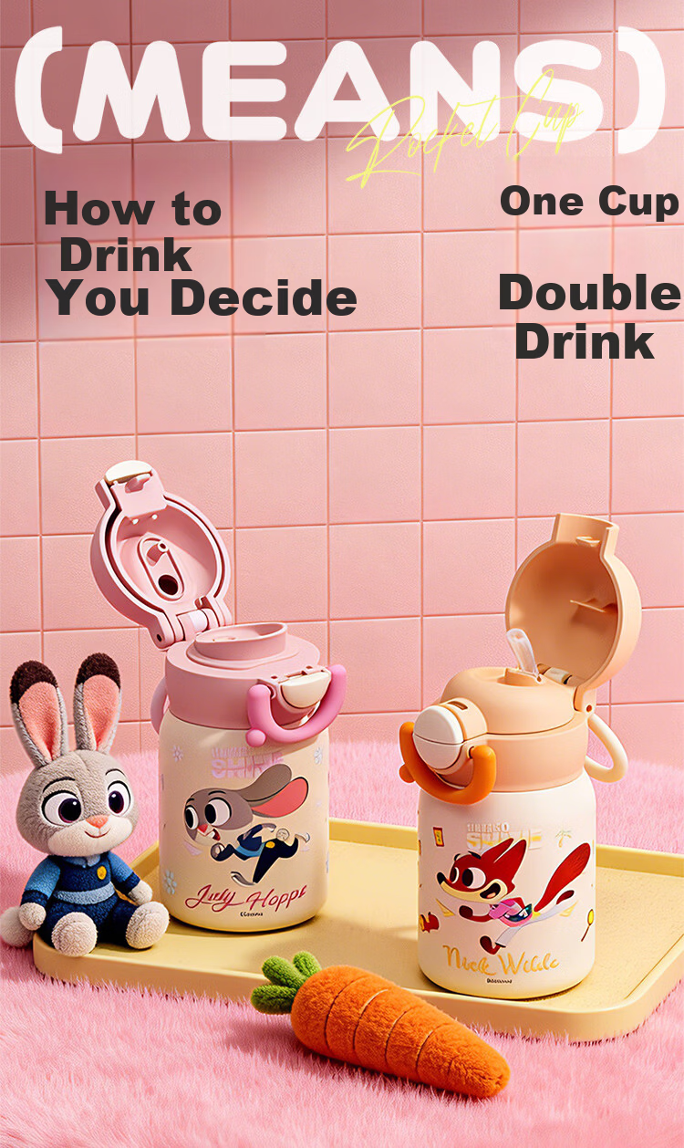 Disney Mini Stainless Steel Insulated Pocket Water Bottle for Women, Small Capacity Student Tea Cup, Portable Couple's Mug 4
