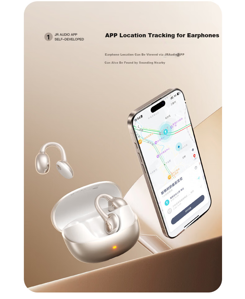 Joyroom OE3 Bluetooth Earphones L-Shaped Flat Head Clip-On Open-Ear Bone Conduction Wireless Sports Running Long Battery Life 2026 Latest Model 36