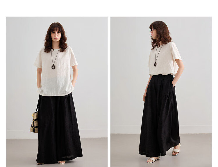 Demana [Light Oxygen Lyocell] Summer National Style New Chinese Dark Pattern Jacquard Nine-Point Wide-Leg Premium Women's Casual Pants 9