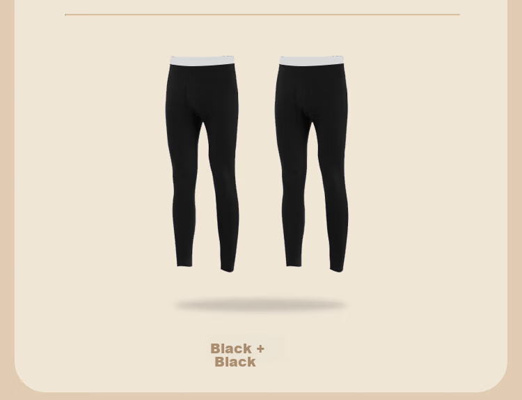 Nanjiren 2-Pack Men's Autumn Long Johns, 100% Pure Cotton Thermal Underwear, Antibacterial And Anti-Mite Thin Base Layer Cotton Pants, 2XL 8