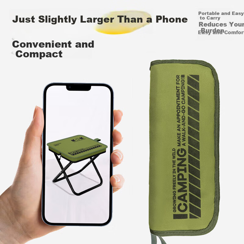 Hoshino Portable Folding Stool Foldable Chair Outdoor Fishing Small Stool Foldable Pencil Case Folding Stool