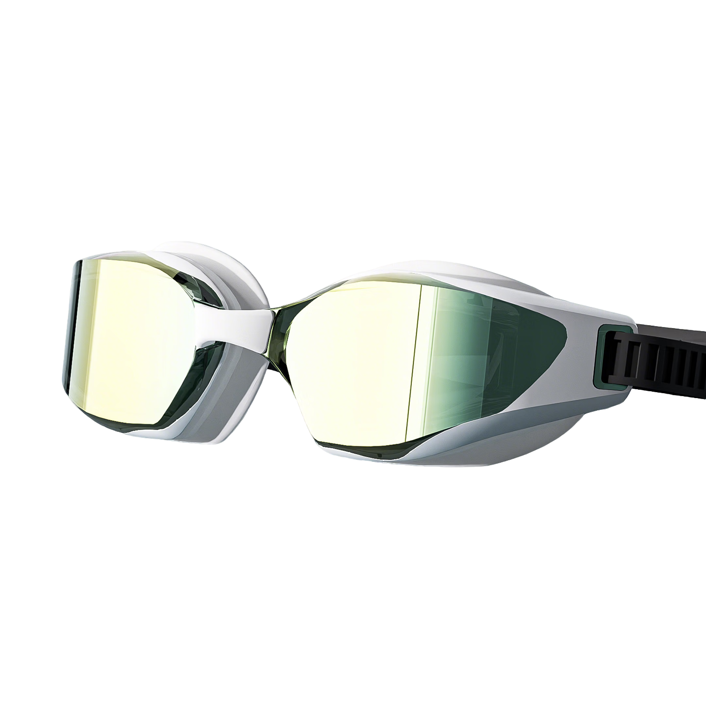 ANTA Unisex HD Waterproof Anti-Fog Mid-Frame Swimming Goggles Professional Training Electroplated Colorful Black and White