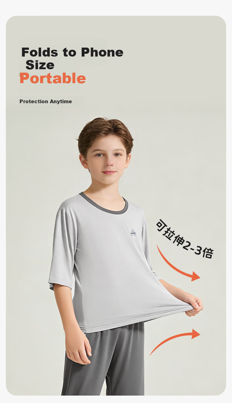 Yiershuang Boys' Summer Thin Pajama Set Children's Sleepwear Comfortable Home Air Conditioning Clothes for Older Kids and Teen Boys 5