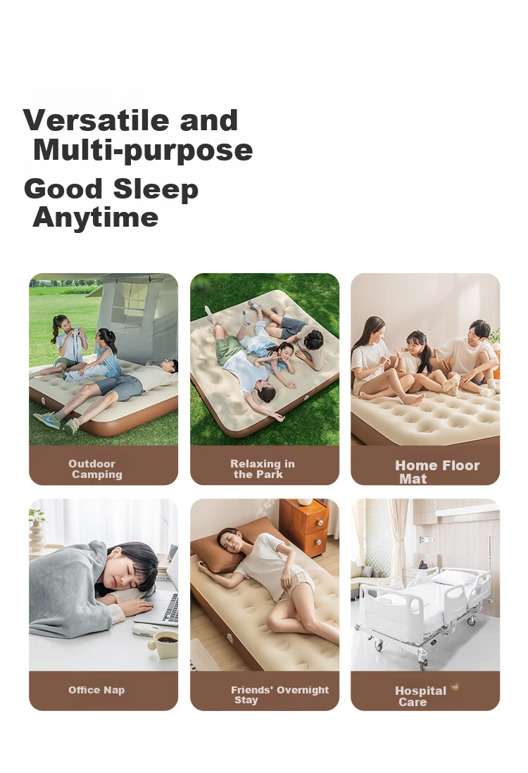 JD Jingzao Built-in Air Pump Inflatable Mattress Automatic Airbed Camping Home Floor Mat 3-Person 25cm 11