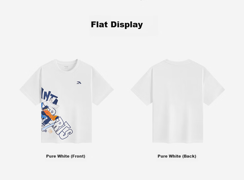 Anta Kids Knitted Short Sleeve 2026 Summer Youth Comfortable Breathable Trendy T-Shirt 352628154R 16