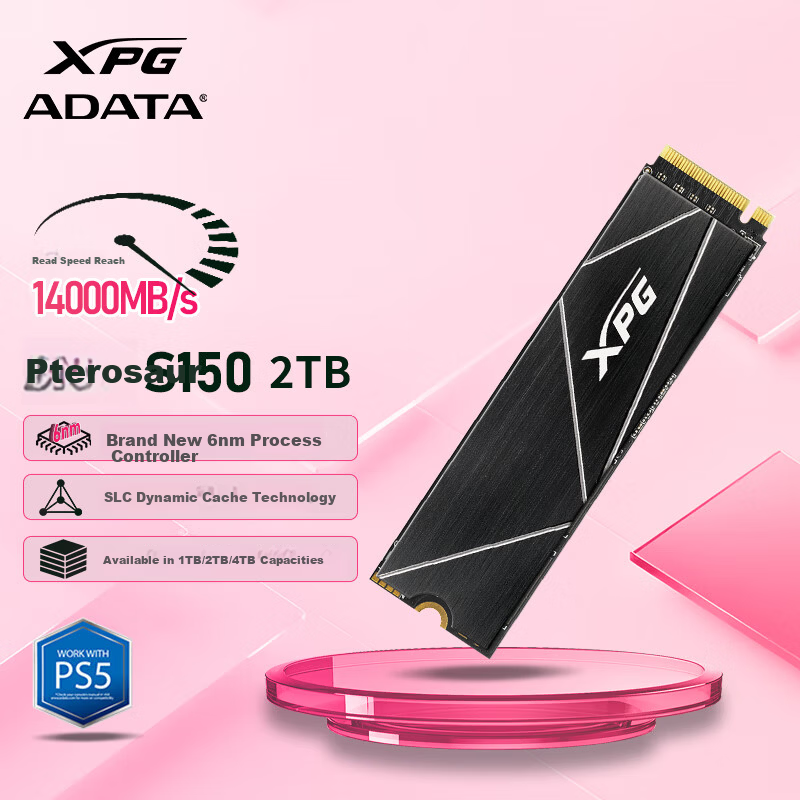 ADATA 2TB SSD M.2 NVMe PCIe 5.0 x4 AI Computer Accessory 14000MB/s Read Speed XPG S150