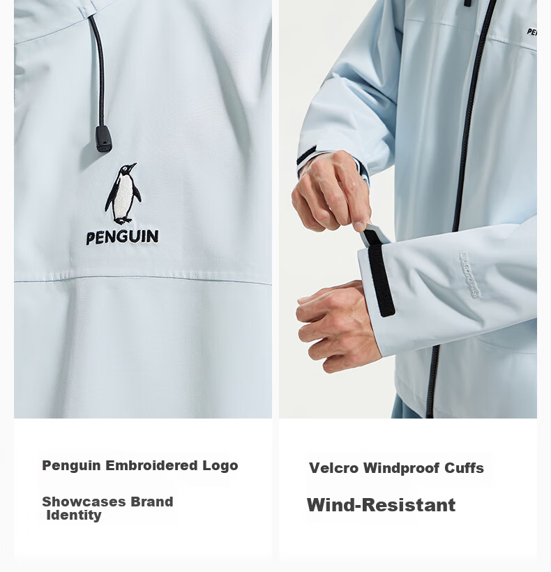 Penguin [Zeng Hui Same Style] Yulin Hard-core Windproof Waterproof Outdoor Sports Jacket M36BA31008 25