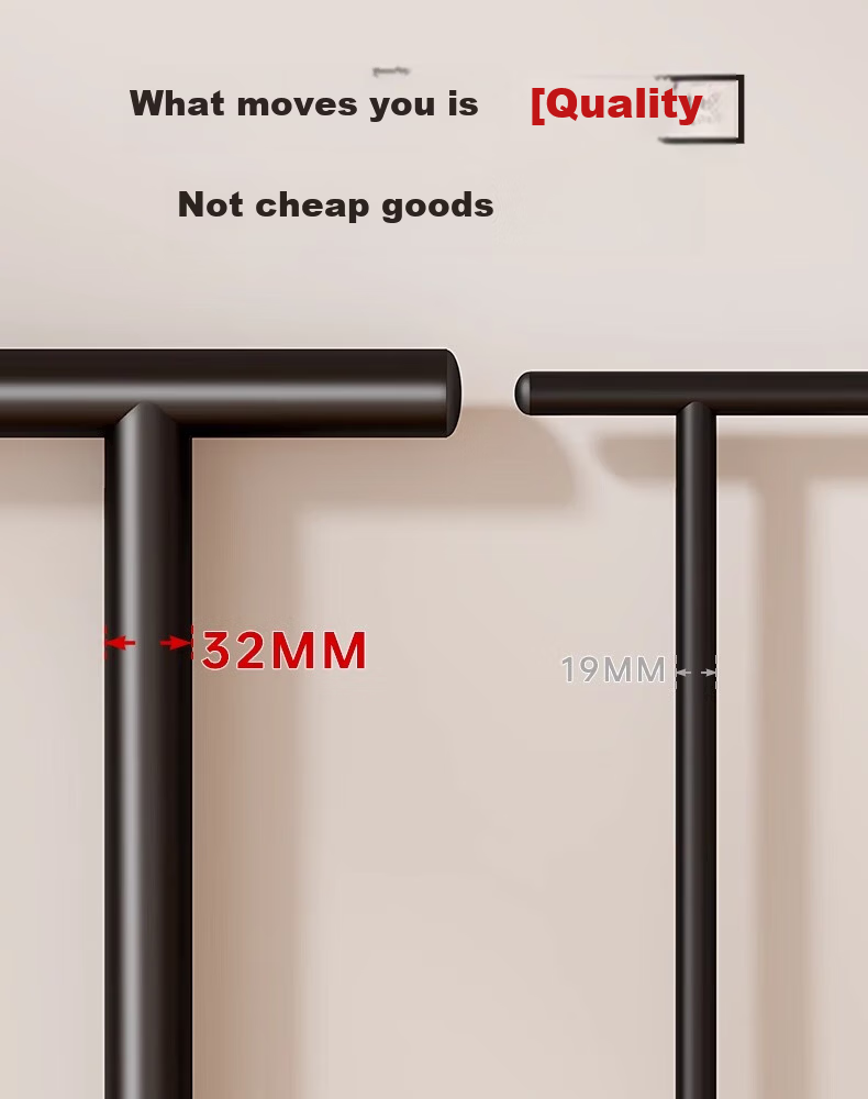 Shunyou Double Rod Floor Standing Coat Rack Indoor Mobile Clothes Hanger Storage Drying Rack Dormitory Clothes Drying Rack SY-1212 1