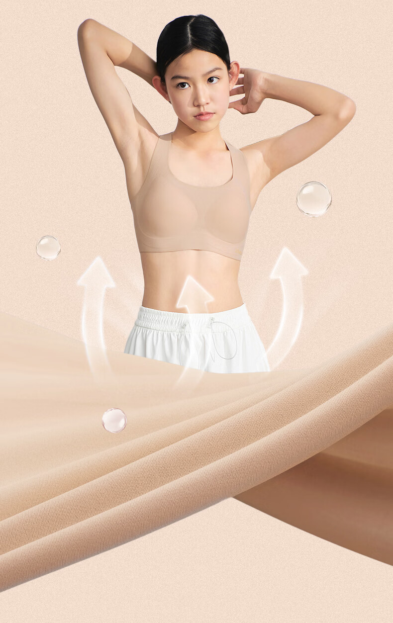 Like UU Girls' Underwear No Size Three-Stage Development Bra for Preteens and Teens Children's Lingerie 14
