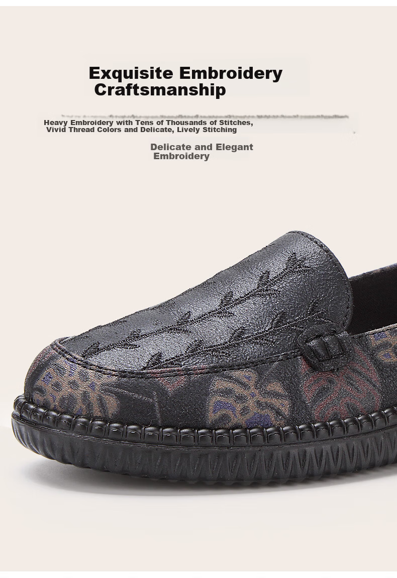 Taiheyuan Spring and Autumn Soft Sole Comfortable Breathable Lightweight Non-Slip Soft Sole Elderly Slip-On Loafers for Older Women 6