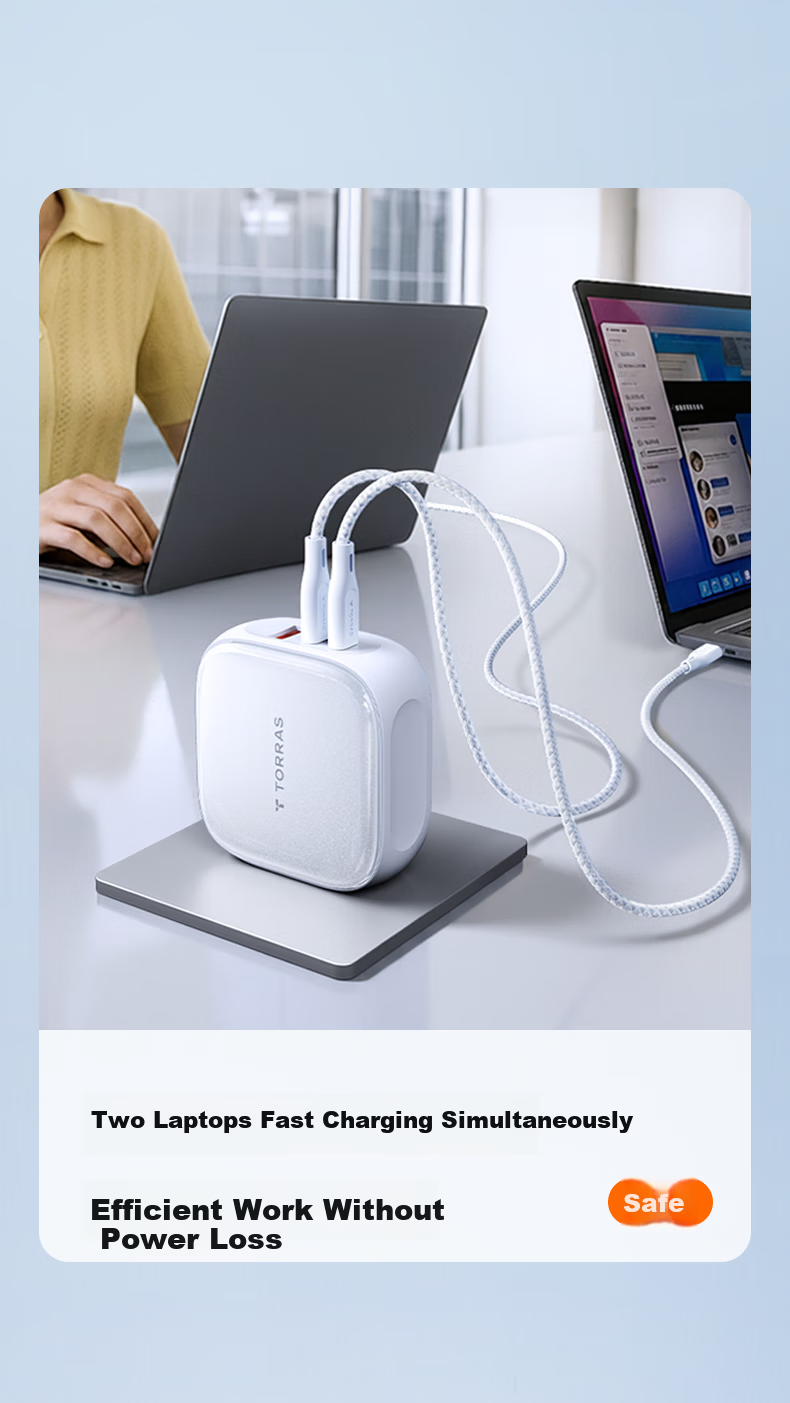Torras 100W GaN Charger Set Official Genuine Multi-Port Type-C Fast Charger for Apple, Huawei Phones, Laptops 8