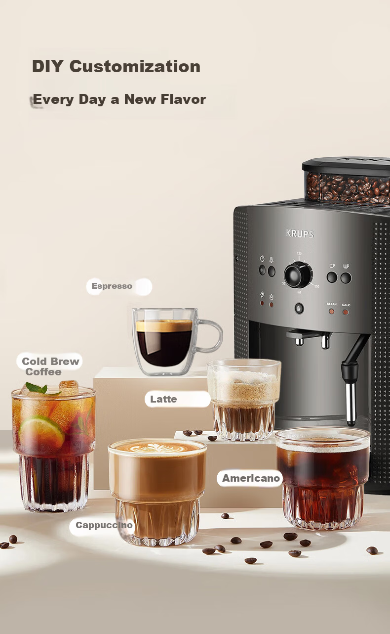Krups Germany Fully Automatic Espresso Coffee Machine with Grinder EA810B80 Black Gray European Original Imported for Home/Office 15