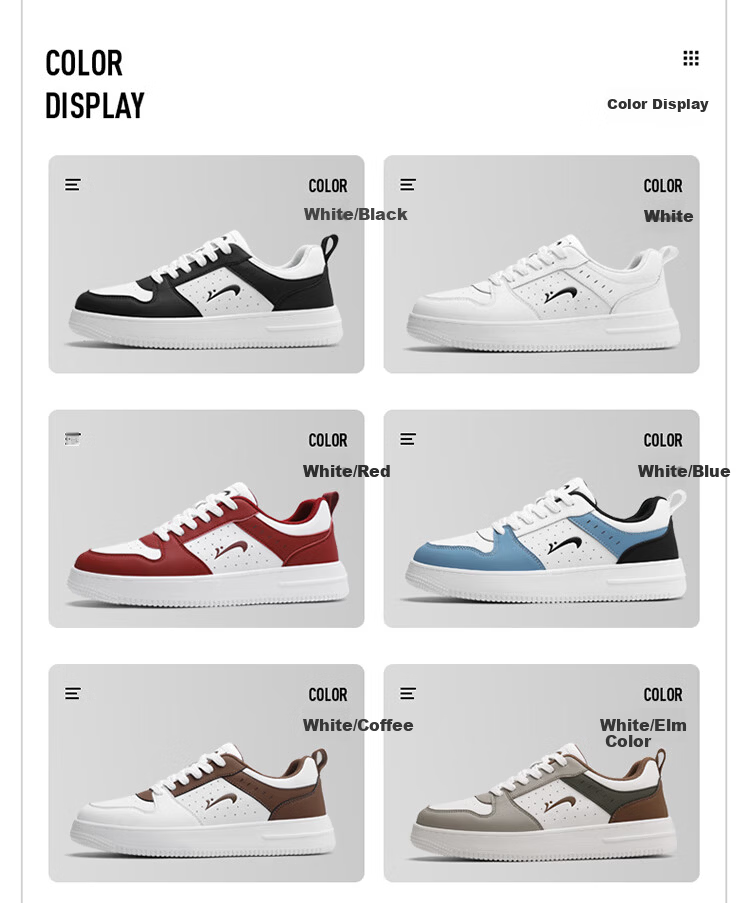 Guirenniao Men's Casual Sneakers New Couple's Thick-Soled Sports Shoes White/Black Size 43 10