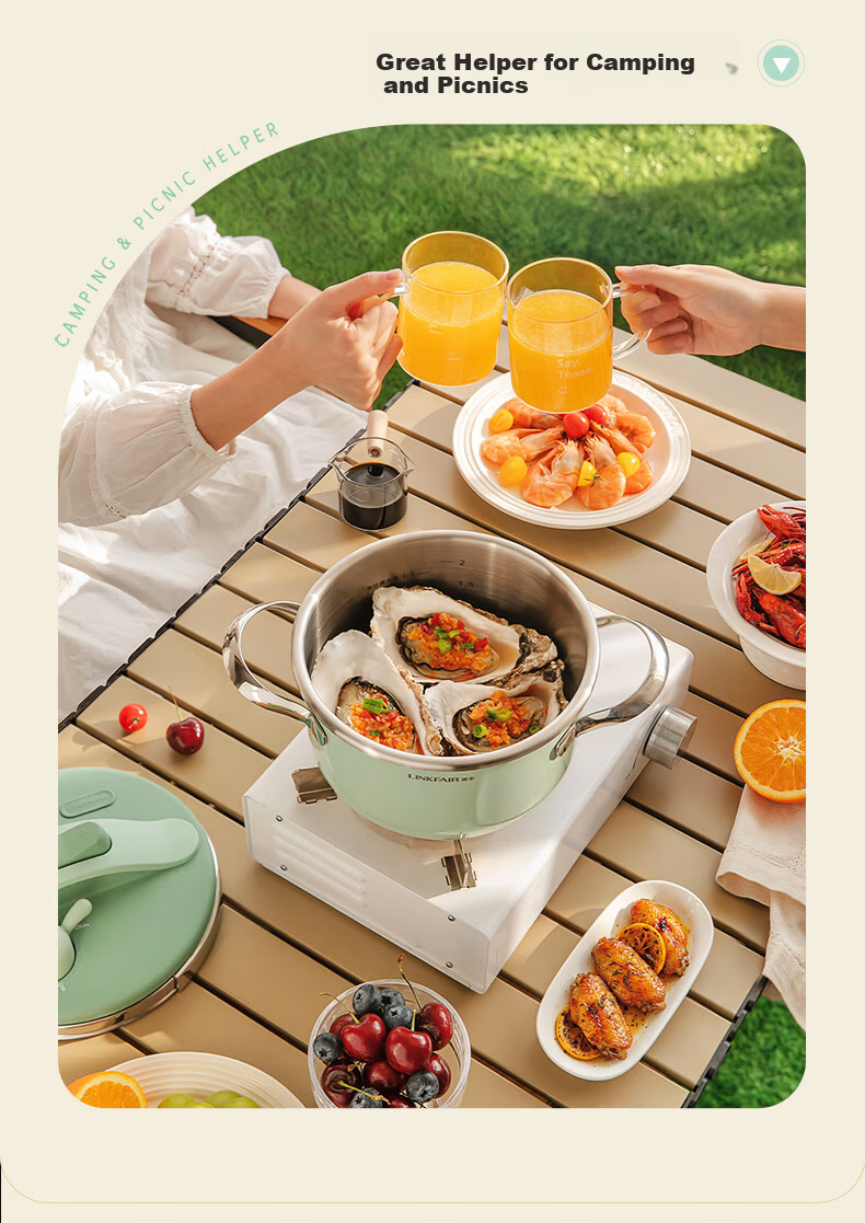 LINKFAIR Dingdang Mini Pressure Cooker Small Household Explosion-Proof One-Touch Open Close 1-2 Person Mini Pressure Cooker Compatible with Gas and Induction Cookers 13