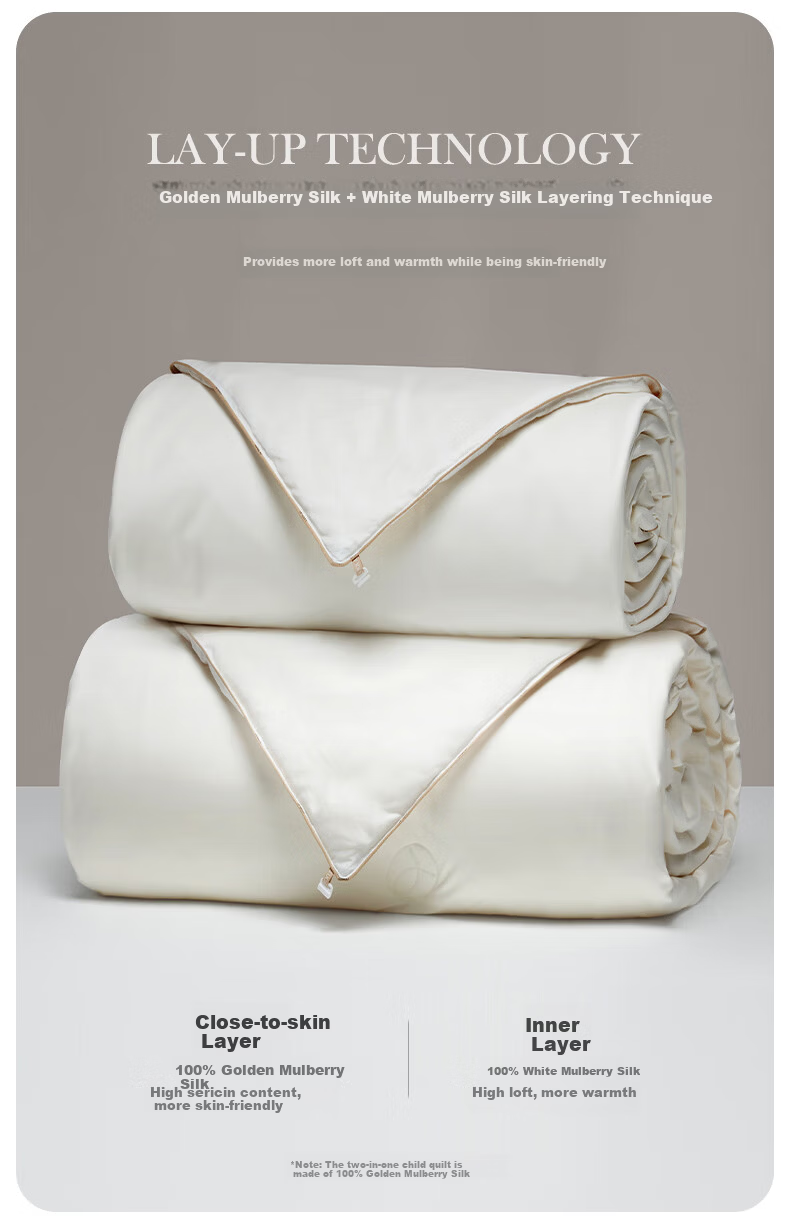 Luolai Home Textiles Mulberry Silk Quilt 100-Thread Count Cotton A-Class 100% Mulberry Silk All-Season Quilt Core Approx. 4.8 Jin 5