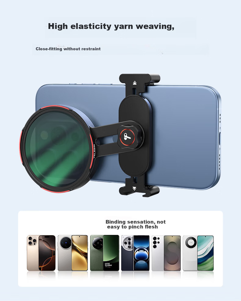 (Taixun) Mobile Phone Fill Light Live Streaming Photography Clip-on Portable Fill Light Beauty Soft Ambient Light Travel VLOG Shooting Ring Light No Dead Angle Fill Light Tool 2