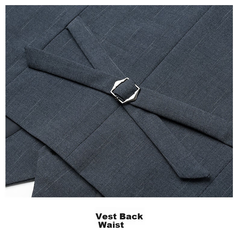 ROMON Men's Slim Fit Three-Piece Suit Business Formal Wedding Groom Outfit 9