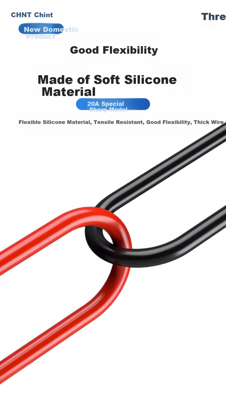 CHNT Universal Multimeter Test Leads Electric Pen Sharp Plug Steel Probe Silicone Wire Frost-Resistant Testing Pen Universal Meter Accessories 9