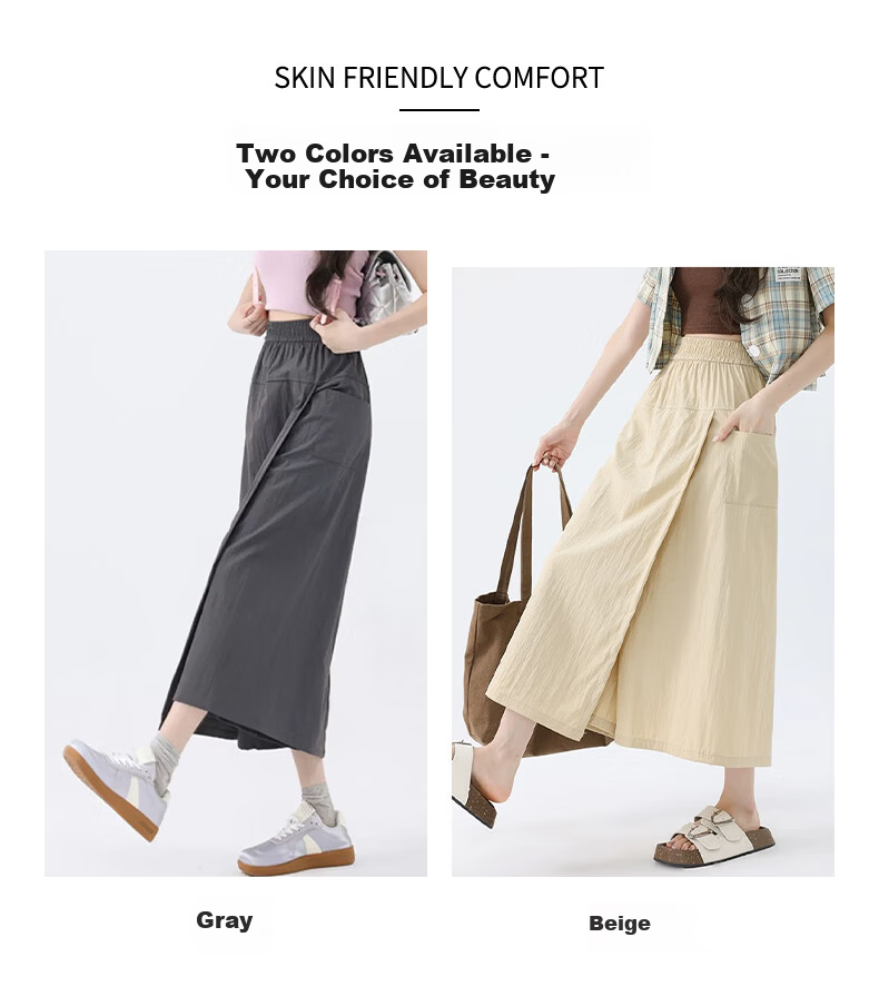 FitonTon Yamamoto Workwear Skirt Pants for Women 2025 Hot High-Waist A-Line Bodycon Skirt Wide-Leg Trousers for Women 5