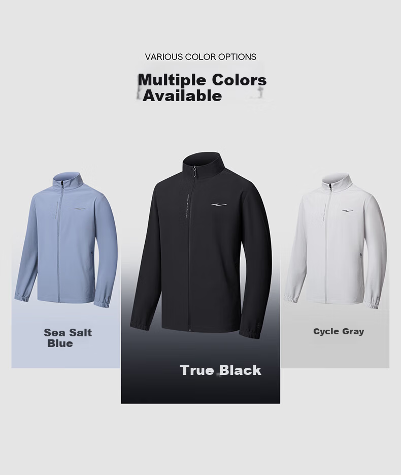 ERKE Men's 3-in-1 Sports Windbreaker 2026 New Stand Collar Zip-up Jacket Water-Repellent Running Coat 10