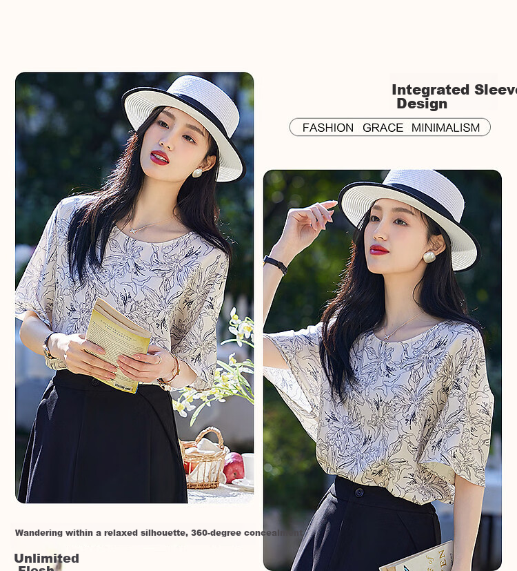 Demana Silk-Like Draped Summer Glossy Twill Satin Printed Shirt Commuter Long Sleeve Elegant Blouse for Women 4