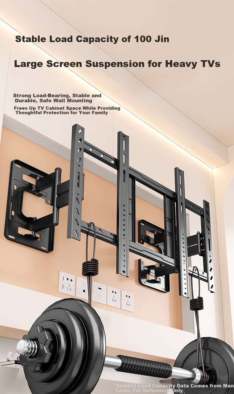 Behind Hero 32-75 Inch Eight-Arm Telescopic Rotating Ultra-Thin Inset TV Wall Mount Bracket Universal TV Mount for Hisense, Skyworth, Konka, Changhong, etc. 6