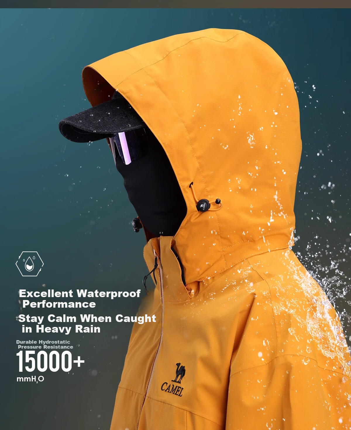 CAMEL Women's Short Outdoor Jacket 3-in-1 Fleece Liner Water-Resistant Windproof Coat 9
