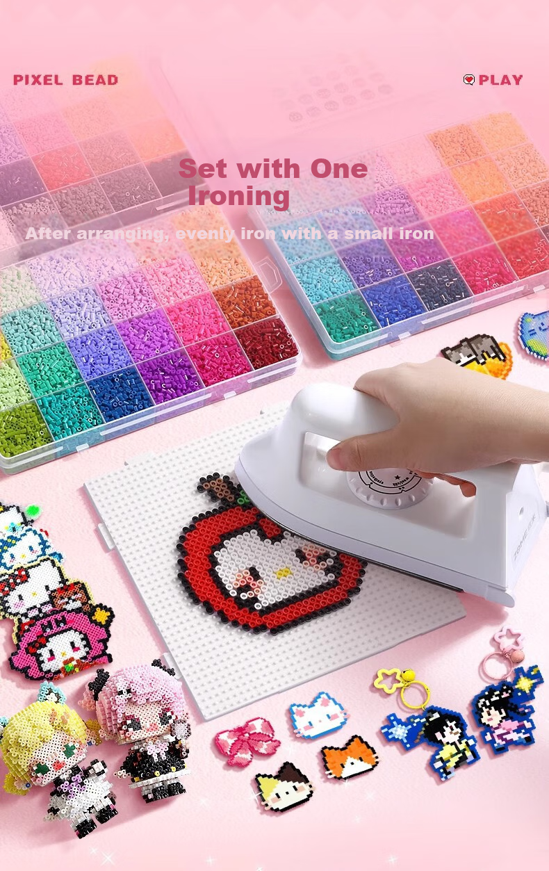 Danmiqi 24-Color Perler Beads DIY Set 3D Colorful Perler Beads Children's Handmade Craft Tool Kit Gift 4
