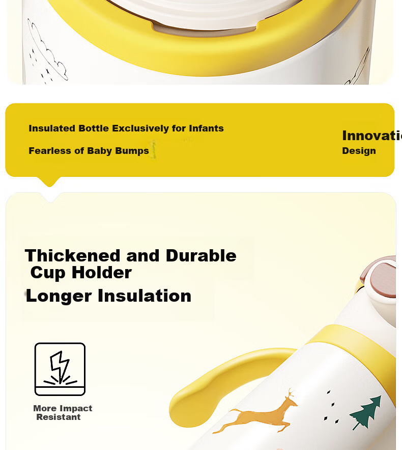 NEVS Kids Insulated Water Bottle Large Baby Direct Drinking Straw Cup School Use Kindergarten Thermos 350ml - Red 22
