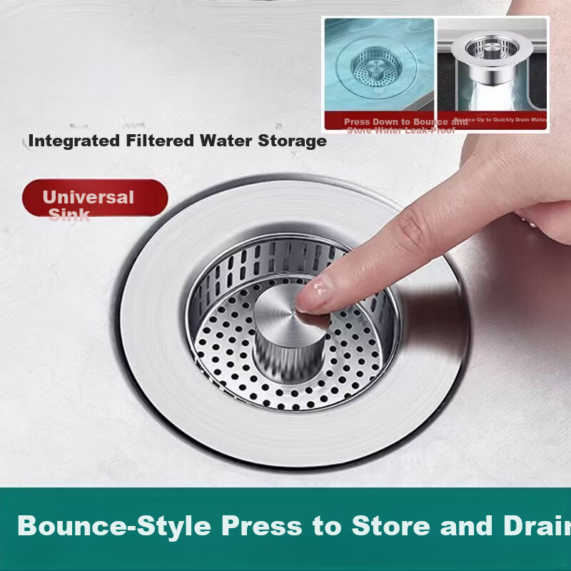 OPLSED [Germany] Stainless Steel Kitchen Sink Drain Accessory Leak-Proof Plug Filter Universal OP-TTX2001 1