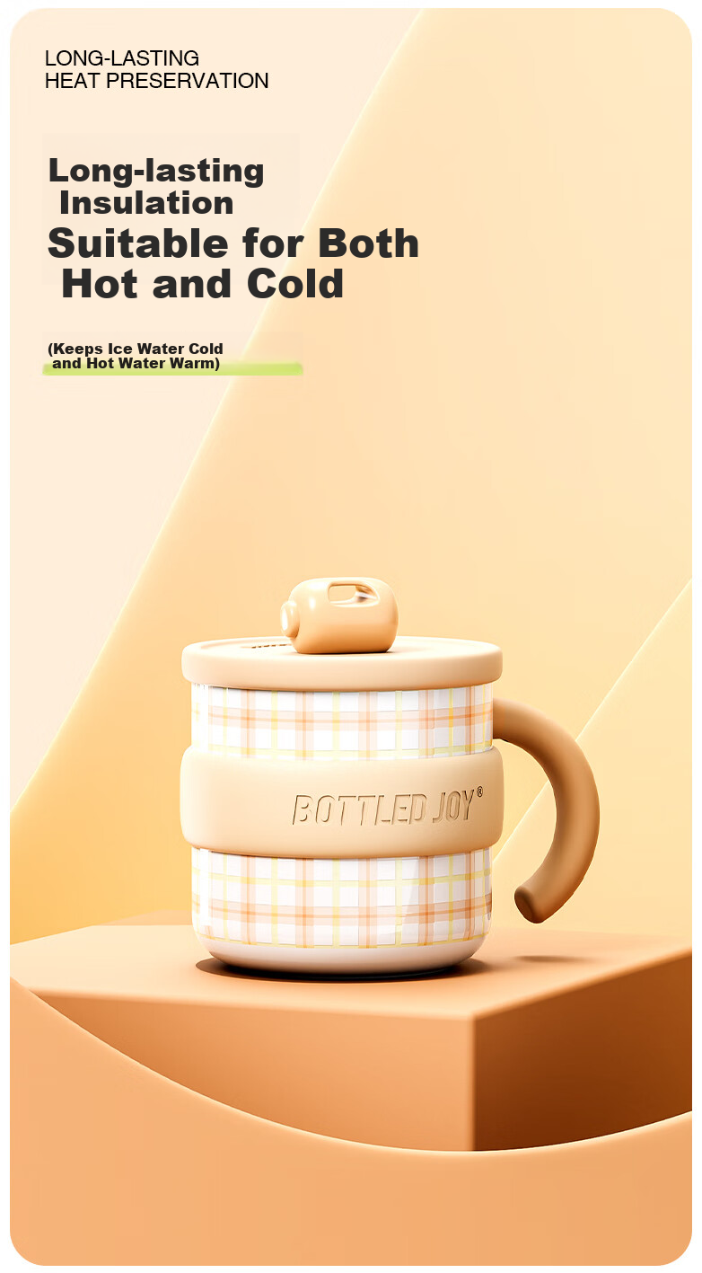 Dundun BOTTLED JOY Insulated Mug 316 Stainless Steel Coffee Cup Thermal Water Bottle Desktop Mug Dundun Barrel 5