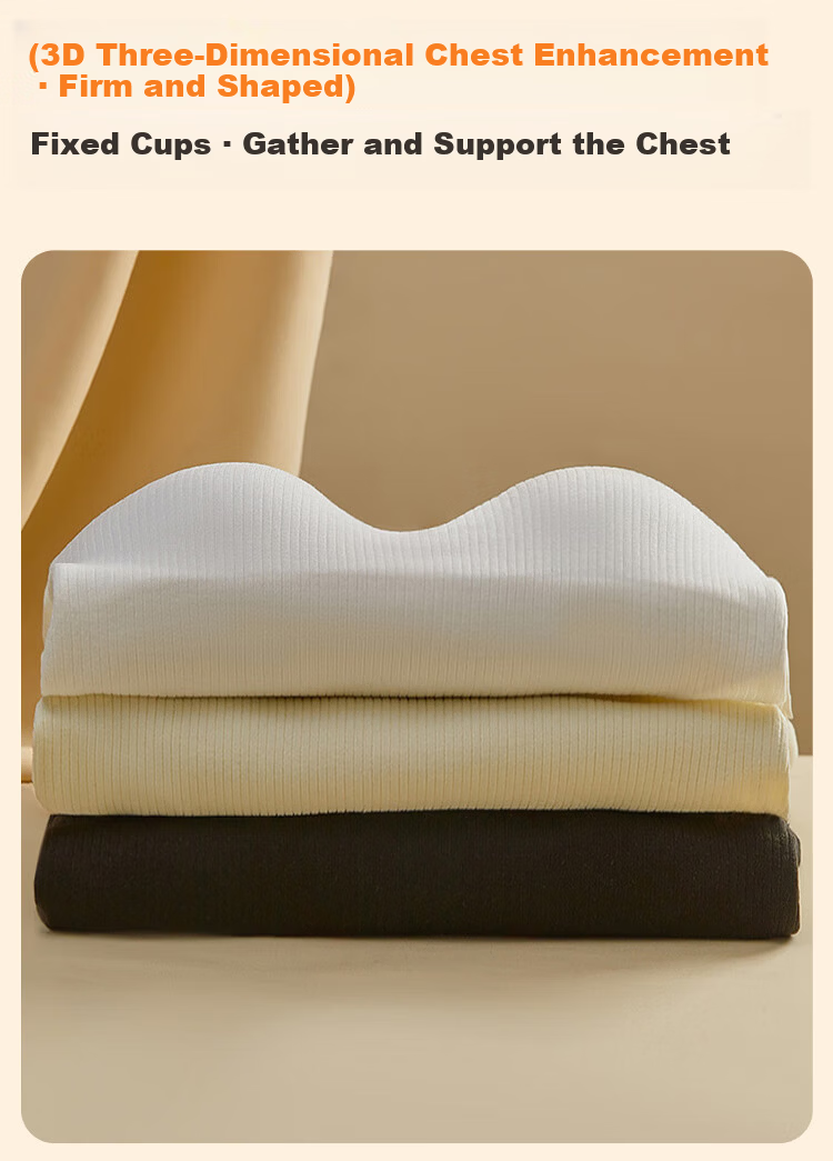Langsha Women's Thermal Underwear with Chest Pad Autumn Winter Heating Cashmere Silk Seamless 10A Antibacterial Thickened Lace V-Neck Base Shirt 9