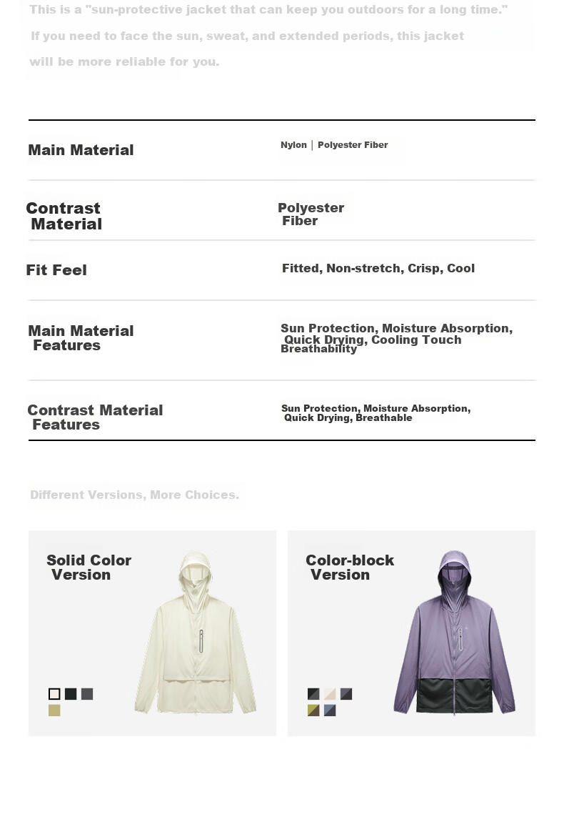 Jiao Nei [Wang Yibo Edition] Liangpi 502UV Pro Unisex Sunscreen Jacket Hardcore Summer Coat New 3