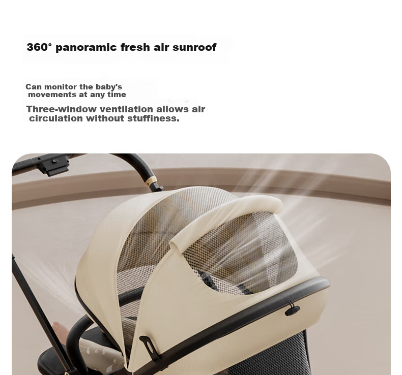 Baby Boat B5 Reversible Lightweight Foldable Stroller High Landscape Seat and Recline 0-3 Years Spinal Protection 3C Certified 27