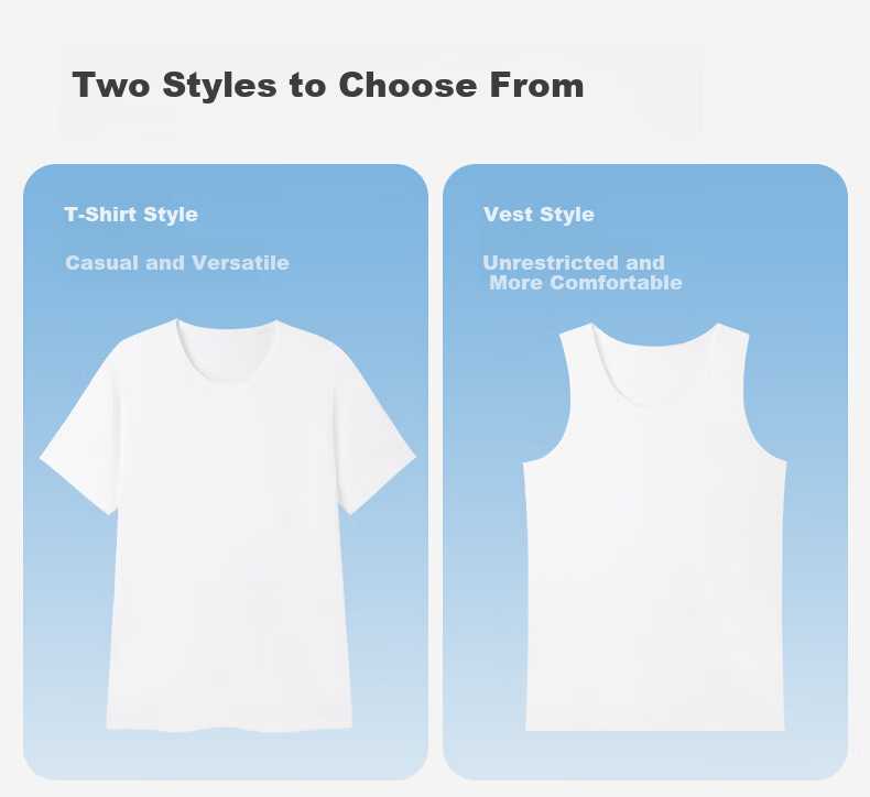 PurCotton Men's Undershirt, Short-Sleeve Vest T-Shirt, Cool And Quick-Drying 5