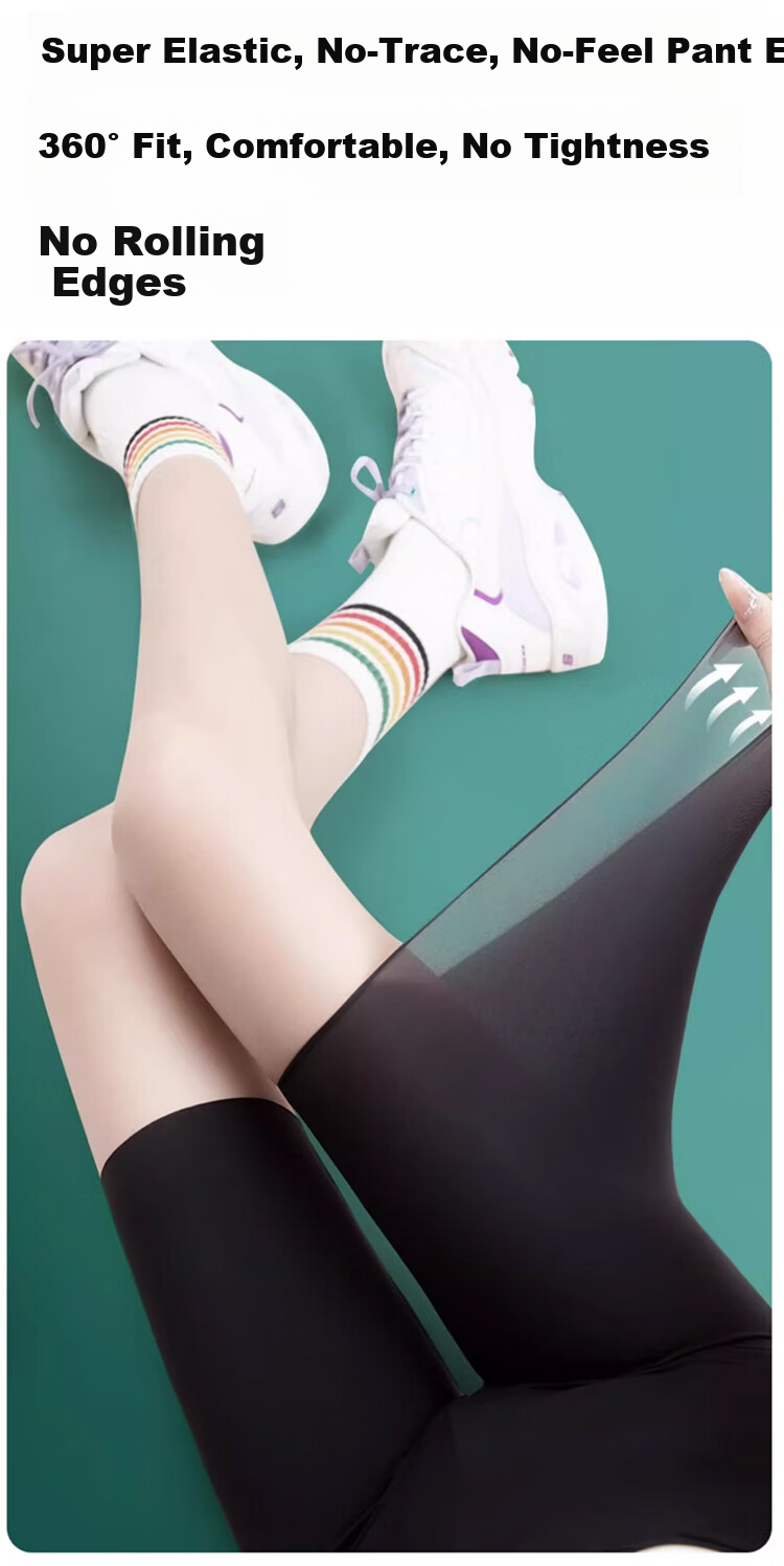 LangSha Ultra-Thin Summer Leggings for Women, Ice Silk Breathable Sun Protection, Super Stretchy Plus Size Mid-Length Maternity Shark Pants 5