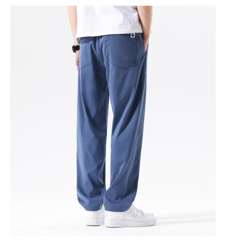 Fingercroxx IT American Vintage Casual Men's Summer Lightweight Lyocell Simple Loose Pants Modern Gray 29 16