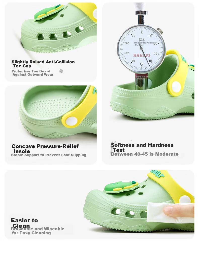 Cheerful Mario Dinosaur Baby Clog Sandals Children's Summer Slippers Boys Girls Non-Slip Toddler Outdoor Sandals 4